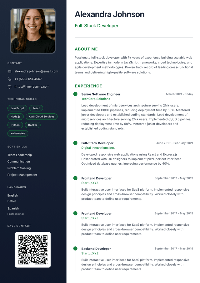 Generated PDF CV